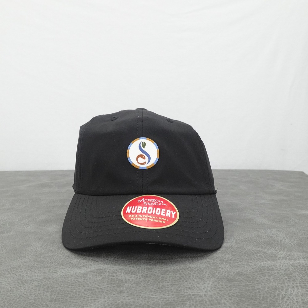 Stream Strong Golf Club Hat Cap Mens Black American Needle Strap Adjustable